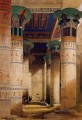 portico of the temple of isis at philae 1851 David Roberts Araber